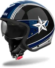 Airoh J110 Command Jet Helmet, black-blue, Size XL for Men Black Blue