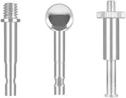 ThtRht 3 Pack Microphone Arm Stand to 17mm Ball 1/4 3/8 Screw Mount Connector Kit Adapter Joint Head Converter for MIC Scissor Arm Desk Holder Shock Condenser Video Light Phone Bracket Clip Clamp