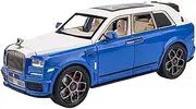 Scale Finished Model Car 1/22 for Rolls-Royce Cullinan SUV Die-cast Cars Model Miniature Pull-back Vehicles with Sound Light Miniature Replica Car(Blue)