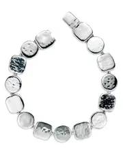 Ippolita Sterling Silver 925 Classico Hammered Surface Link Bracelet