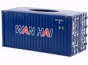 WANHAI Vintage Diecast Metal Shipping Container Tissue Box