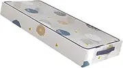Gatuida Foldable under Bed Storage Box Large Capacity Zippered Closure See-through Window Store Clothes Toys Books