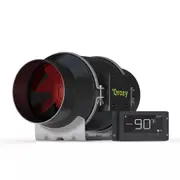 GROZY 6 inch / 150mm Intelligent Inline Fan with THC Controller Ventilation Exhaust Fan for Hydroponics Grow Tents
