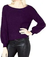 Bar III Womens Bishop Sleeve Pullover Sweater