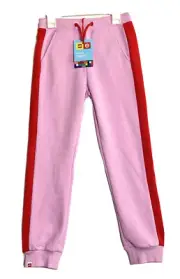 Lego X Target Pink w Red Stripe Jogger Sweatpants w Pockets Youth Size M New