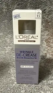 L'Oreal Wrinkle De-Crease/ Corrector & Dermo-Smoother SPF15 Lotion 1.7 oz