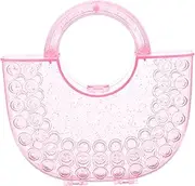 ERINGOGO Lovely DIY Handbag Cute Plastic Jewelry Container for Transparent Glittery Craft Storage Bag for Daily Use Travel Festivals and Special Occasions