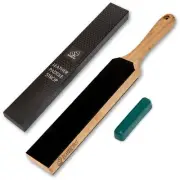 BeaverCraft Leather Strop Kit with Sharpening Polishing Compound Knife Stropp