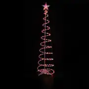 Northlight 6ft Pre-Lit Spiral Christmas Tree Star Tree Topper Multi Color Lights