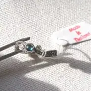 Judith Jack 925 Sterling silver Blue stone Marcasite ring size 6