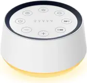 Brown Noise Sound Machine with 30 Soothing Sounds 12 Colors White, White