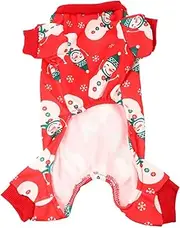 BESPORTBLE Pet Dog Clothes Adorable Snowman Design for Christmas Parties Comfortable and Lightweight Outfit for Dogs for Outdoor Activities