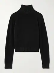 [The Elder Statesman] The Elder Statesman - Cashmere Turtleneck Sweater - Black - x small x small Black