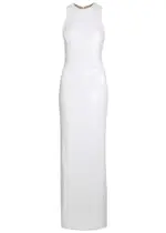 Galvan Cannes White Sequin Gown, Designer White Dress Size 8 8