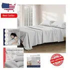 Breathable 1200 Thread Count Egyptian Cotton Sheets - Cal King Size, Light Grey