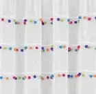 Achim Pom-Pom Polyester Light Filtering Rod Pocket Single Curtain Panel 52" x 84