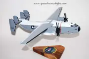 VX-20 C-2A Greyhound, Greyhound Model, 1/54th Scale, Mahogany, Navy, COD