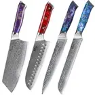 4x TURWHO Kitchen Knife Cleaver Japan VG10 Damascus Steel Knife Set Resin Handle