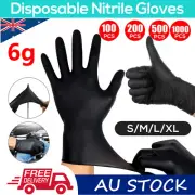 1000x Industrial Mechanic Work Black Disposable Nitrile Gloves Rubber Blend 6.0g