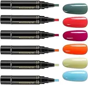 Stylos Marqueurs Pour Vernis À Ongles 6 Couleurs À Séchage Rapide - Aucun Stylo De Vernis À Ongles De Manucure Professionnelle UV | Ensemble De Vernis À Ongles Gel | Stylos Pour Vernis À Ongles Gel |