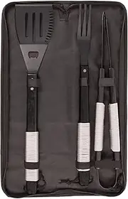 BobbyQ 3pc Wooden BBQ Tools Set - Grey Rope