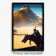 Pixel Art Poster - Awesome Mount (8 Bit Psychedelic Trippy Video Game Print)