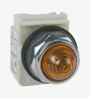 Schneider Electric 9001KP7A9 Harmony, Round Amber Incandescent Pilot Light, Ø30
