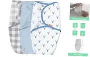 by Ingenuity Original Swaddle, 100% Cotton, Improves Sleep & Calms Oh Deer
