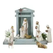 10-piece plus manger nativity set Born Scene Willow-Tree figure set Xmas gift DE