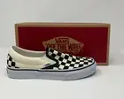Vans Women's Checkerboard Slip-On Black/Off White Canvas Skateboarding Shoes