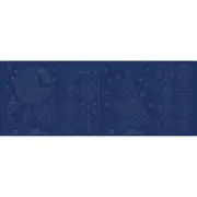 Patchwork Sewing Fabric Sashiko Christmas Navy Panel 52x110cm