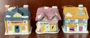2000 Reader's Digest Dickens Village Queen's Inn Grocer Baker 3 Ceramic Bells