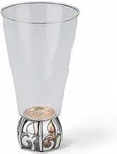 Takumikaze Arita Ware Teacup 1 Piece Glass, Hexagonal Mother of Pearl Arabesque, Made in Japan
