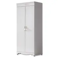 在飛比找momo購物網優惠-【BODEN】艾莉雅2.7尺法式歐風白色二門高衣櫃