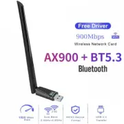WiFi6 USB Adapter Bluetooth 5.3 Dual band 900Mbps Wireless Network Card Wifi
