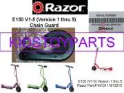 New! Razor Chain Guard For E150 Series Ride on Scooter V1-5 (Version 1 thru 5)
