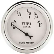 AUTO METER #1607 Old Tyme White 2 1/16in Fuel Pre 65 GM