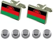 [Select Gifts] Shirt Dress Studs Malawi Flag Cufflinks