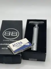 Barbe-Bleue Of New York DE safety Razor Classic Satin Finish Model# BB9 Elegant