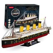 3D Puzzles for Adults - 35'' Large Ship - New Home Desk Decor - LED Titanic