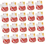 [Beatifufu] Cat Keychain Diy Charms 40 Pcs Cat Charm Beads for Bracelet Accessories