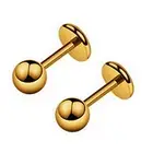 Earrings Simple No Deformance Barbell Shape Helix Tragus Stud Earrings Compact