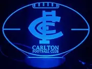 Carlton FC Footy Football Club AFL Sport Acrylic LED 7 Colour Night Light Lamp