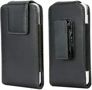 PU Leather Cell Phone Holster, Swivel Belt Clip Holder Pouch Case for iPhone 16, 15 14 Pro 13 Mini 12 Mini iPhone X XS Google Pixel 8 5 4 3 Samsung Galaxy S25 S24 S23 S10e S20 Note10 (Size M)
