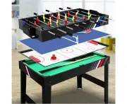 4-in-1 Games Table Soccer Foosball Pool Table Tennis Air Hockey
