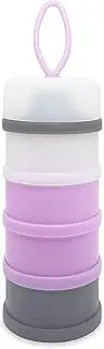 LADISO Baby Formula Dispenser, Formula Container, BPA Free, 4 Layers, Baby Feeding Travel Storage Container, Portable Milk Powder Dispenser Container, Non-Spill Stackable Baby Snack Storage Container