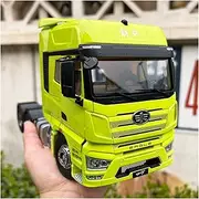 Die Casting 1:24 for FAW Jiefang J7 Traction Head Engineering Transport Truck Simulation Alloy Car Model Miniature Vehicle Model Presents Ornaments(Green)