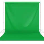 LS Pro 10 ft. x 10 ft. Green Chromakey Screen Photography Background Muslin, ...