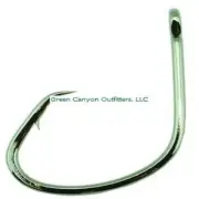 Gamakatsu 332409 High Carbon Steel Nautilus Light Circle Hook with Barb, Black