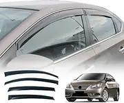 OAD4X4 Weathershields Compatible with Nissan Pulsar Sedan B17 2012-2016, Weather Shields Window Visors Wind Deflectors Sun Rain Guard 4PCS Set
